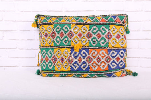 Colorful Moroccan pillow 17.7 inches X 23.2 inches
