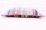 Colorful handmade moroccan pillow 13.7 inches X 25.1 inches