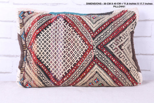 Old Moroccan pillow 11.8 inches X 17.7 inches