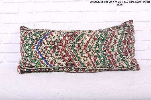 Moroccan pillow rug 12.9 inches X 29.1 inches