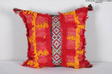 Red Moroccan Kilim Pillow 16.5 INCHES X 17.7 INCHES
