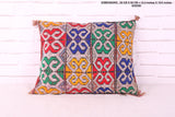 Colorful Moroccan Kilim Pillow 15.3 inches X 19.6 inches