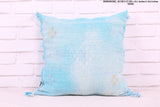 Blue Moroccan Kilim Cushion 18.1 inches X 18.5 inches