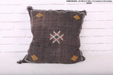 Brown Moroccan Berber Pillow 17.3 inches X 18.5 inches
