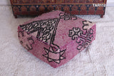 Handmade berber ottoman old rug pouf