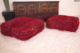 red poufs